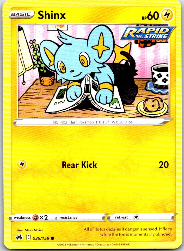 Shinx - 039/159 - - CROWN ZENITH - Pokemon - Common | AA101-36