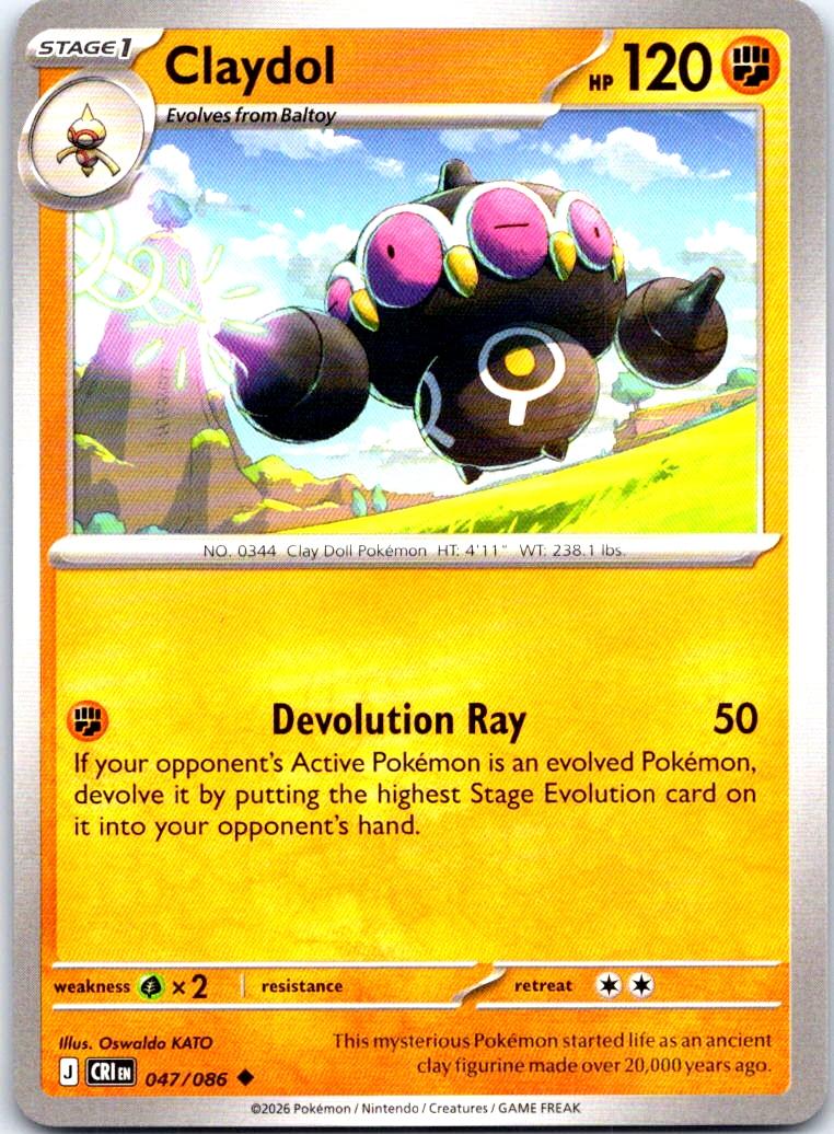Claydol - 047/086 - - CHAOS RISING - Pokemon - Uncommon | AB17-22