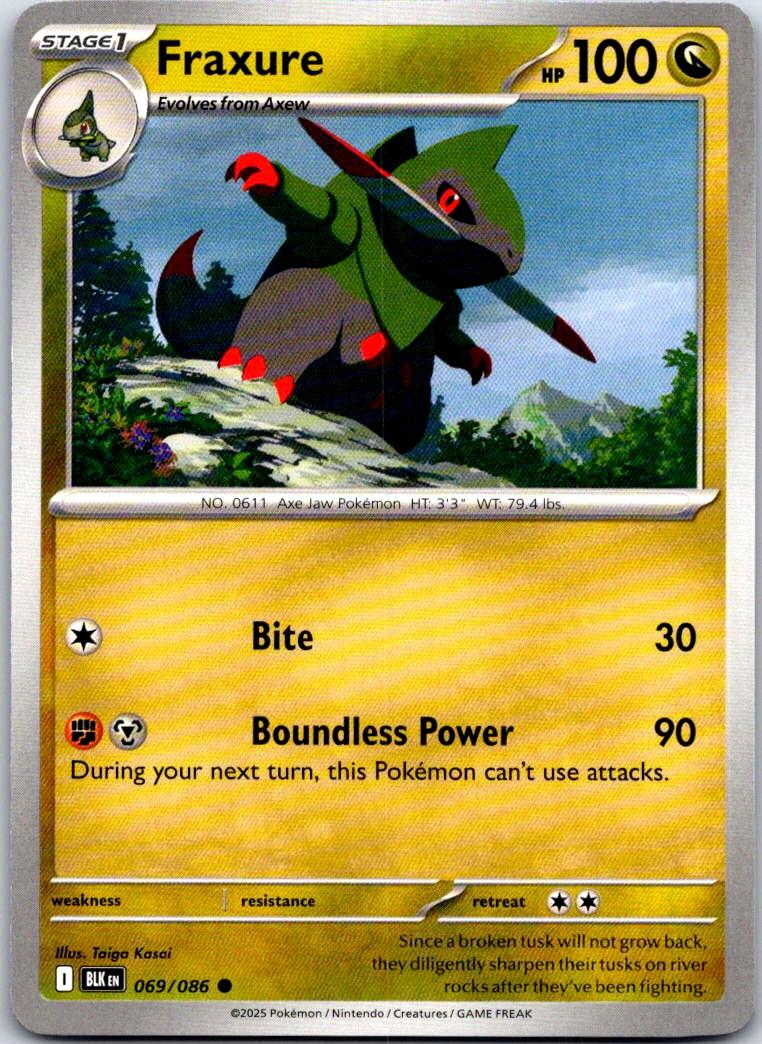 Fraxure - 069/086 - - BLACK BOLT - Pokemon - Common | AA107-31