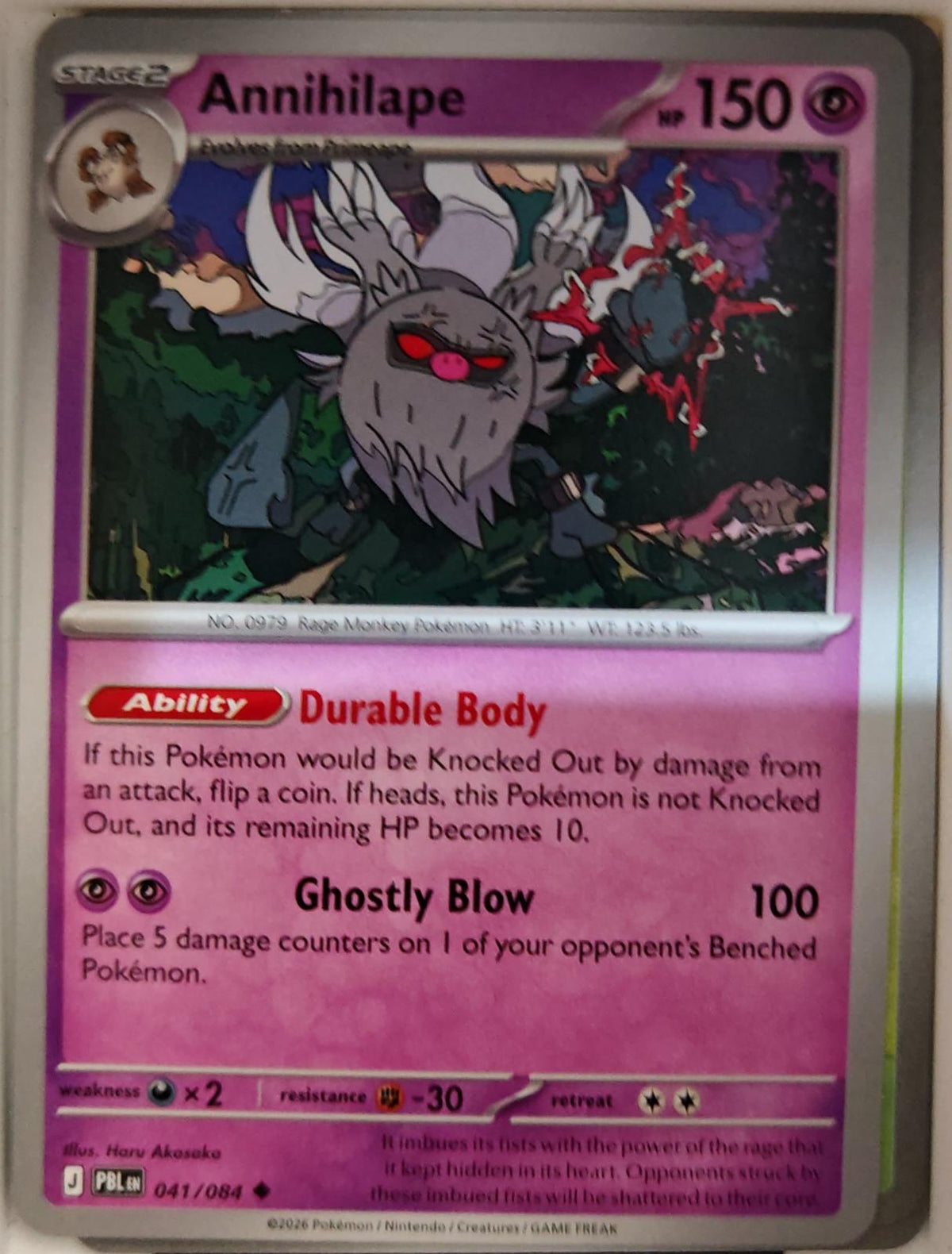 Annihilape - 041/084 - - PITCH BLACK - Pokemon - Uncommon | AA17-5