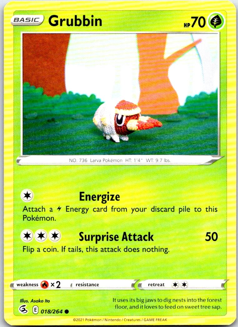 Grubbin - 018/264 - - FUSION STRIKE - Pokemon - Common | AB38-50