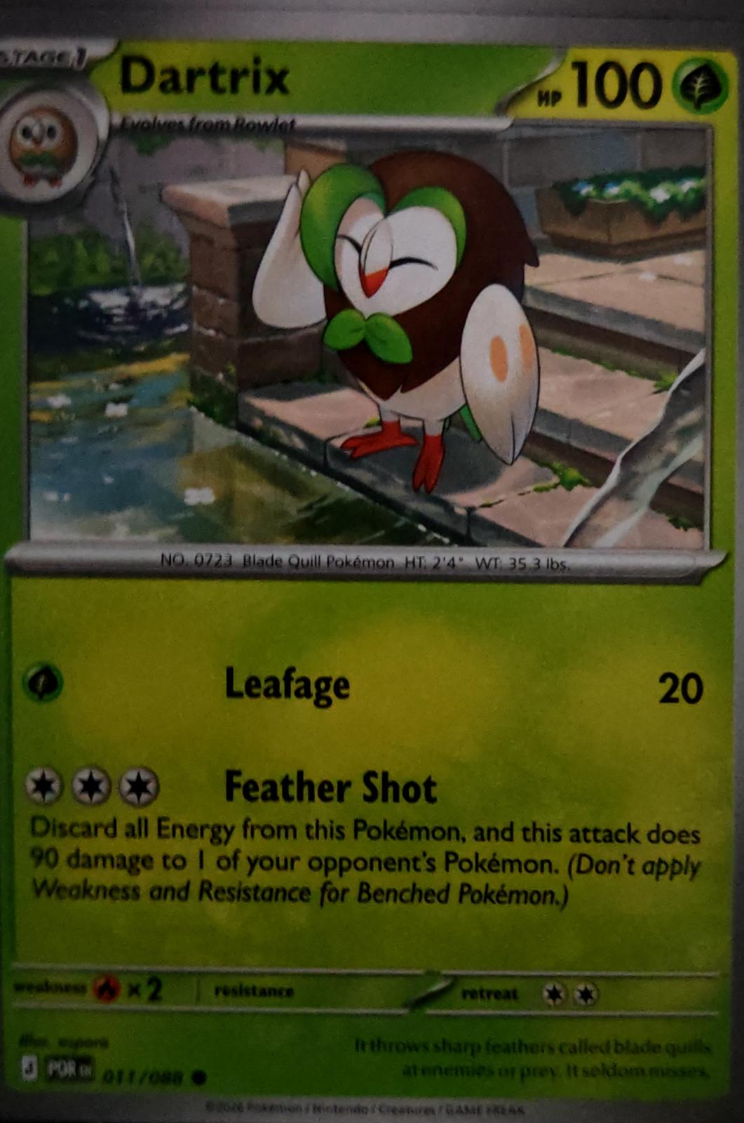 Dartrix - 011/088 - - PERFECT ORDER - Pokemon - Common | AA64-20