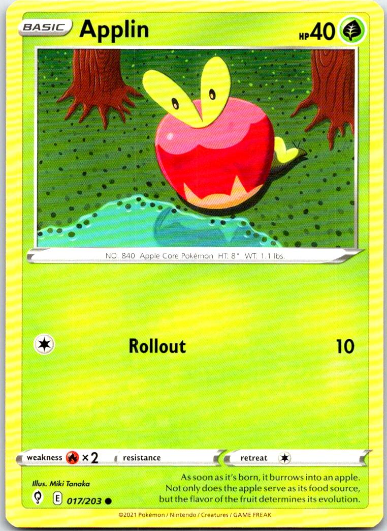 Applin - 017/203 - - EVOLVING SKIES - Pokemon - Common | AB37-17