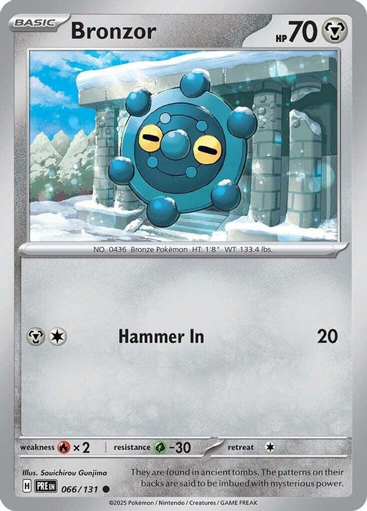 Bronzor - 066/131 - Reverse Holo - PRISMATIC EVOLUTIONS - Pokemon - | AA26-85