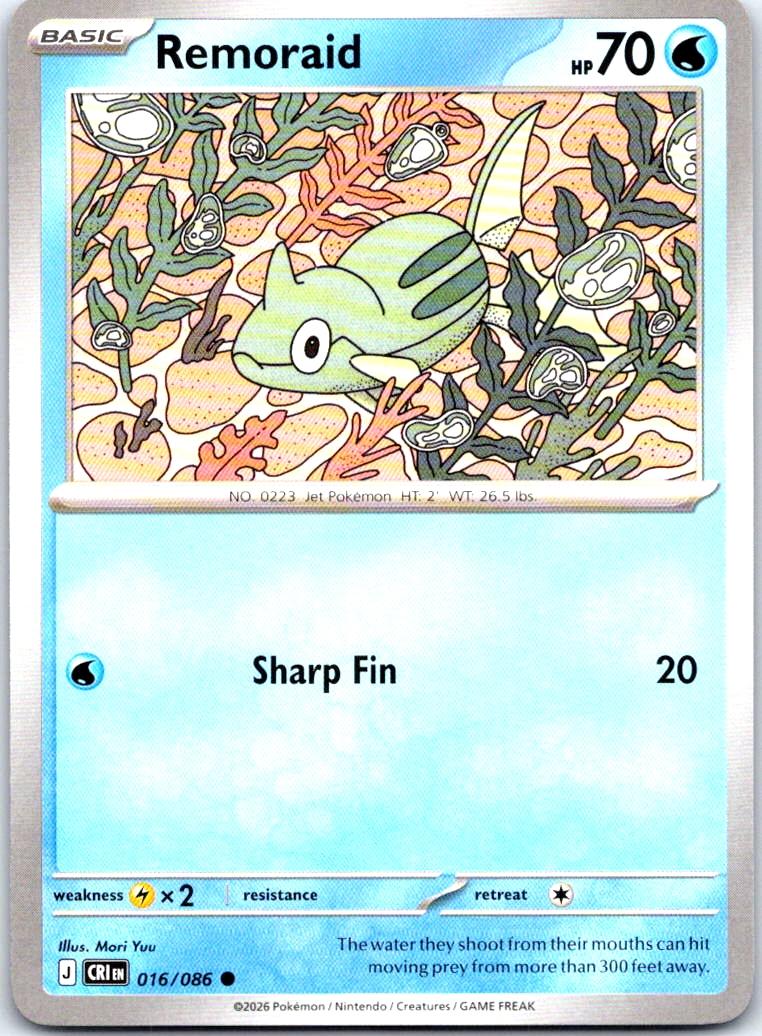 Remoraid - 016/086 - - CHAOS RISING - Pokemon - Common | AB18-48