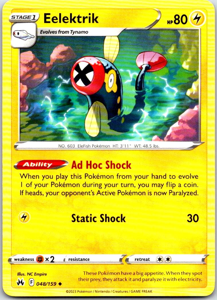 Eelektrik - 048/159 - - CROWN ZENITH - Pokemon - Uncommon | AA100-35