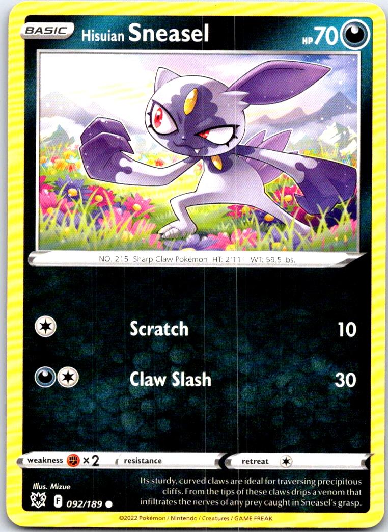 Hisuian Sneasel - 092/189 - - ASTRAL RADIANCE - Pokemon - Common | AB60-27