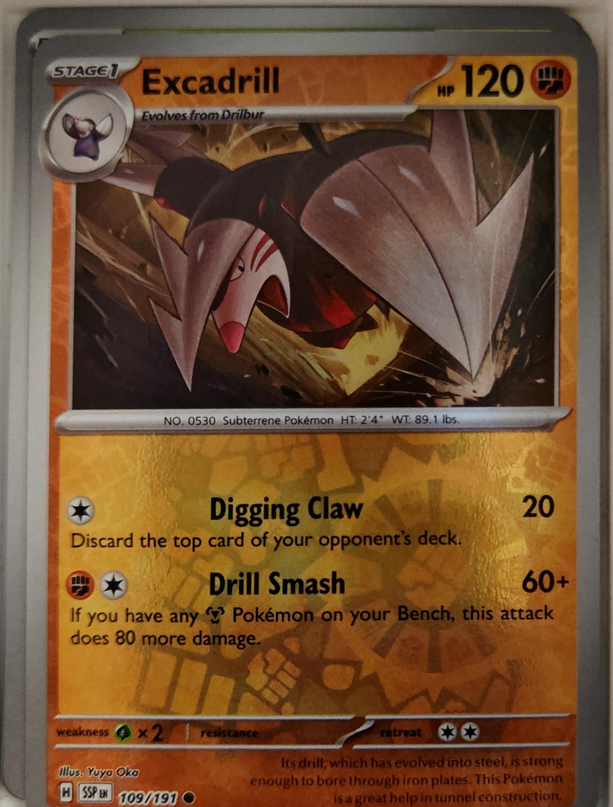 Excadrill - 109/191 - Reverse Holo - SURGING SPARKS - Pokemon - Common | AA19-8