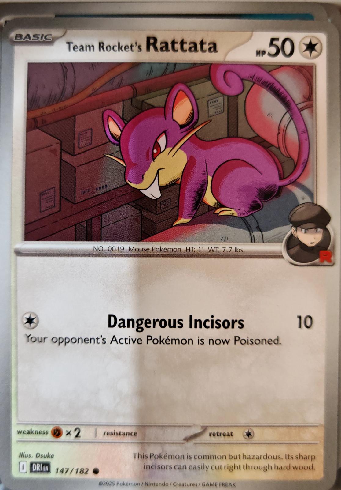 Team Rocket's Rattata - 147/182 - - DESTINED RIVALS - Pokemon - Common | AA07-93
