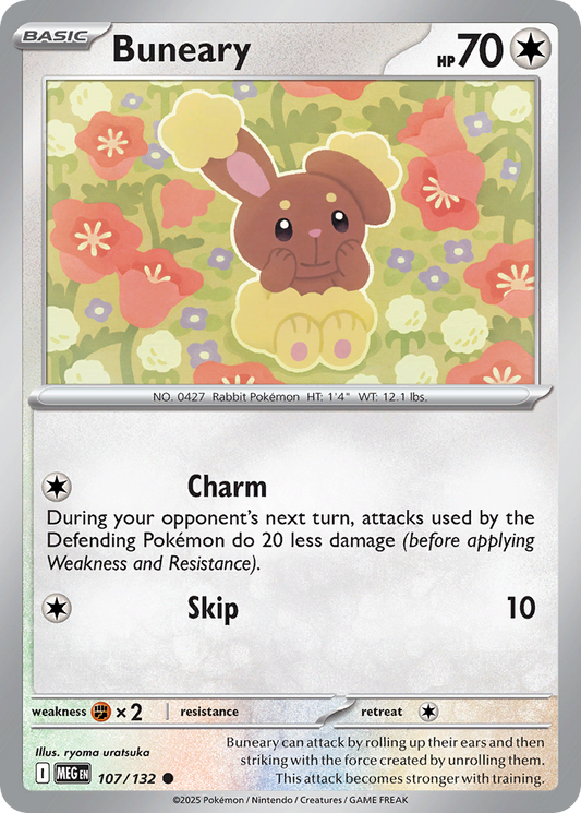 Buneary - 107/132 - - MEGA EVOLUTION - Pokemon - Common | AA57-43