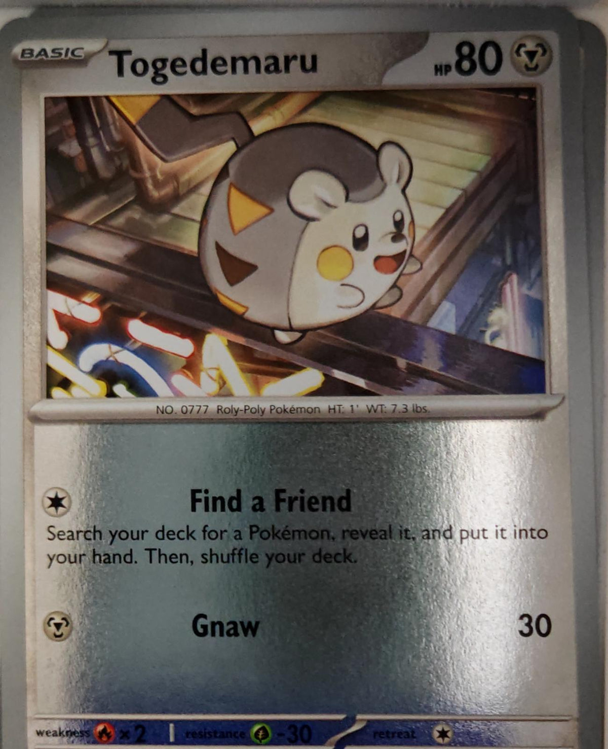 Togedemaru - 073/094 - Reverse Holo - PHANTASMAL FLAMES - Pokemon - | AA31-2