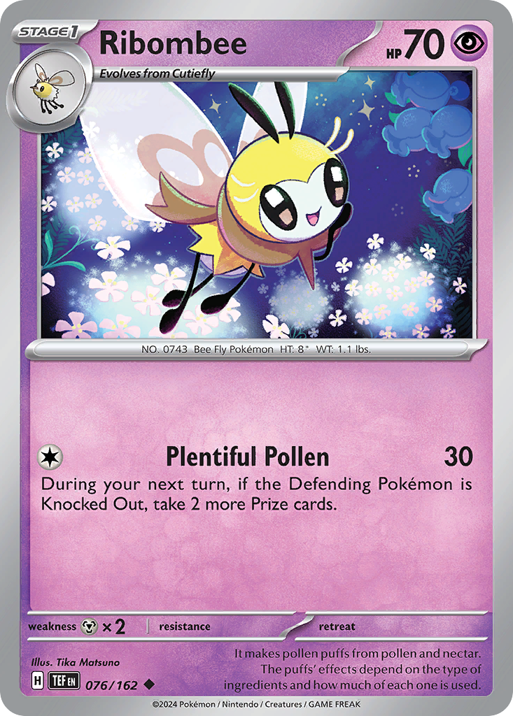 Ribombee - 076/162 - - TEMPORAL FORCES - Pokemon - Uncommon | AA21-61