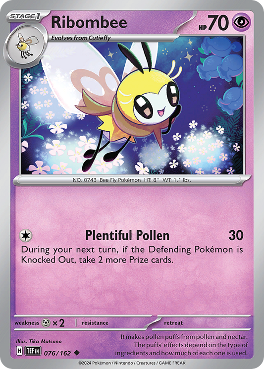 Ribombee - 076/162 - - TEMPORAL FORCES - Pokemon - Uncommon | AA21-66