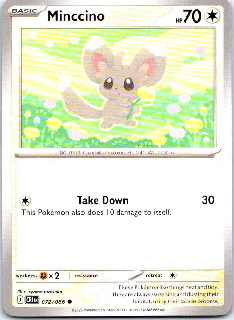 Minccino - 072/086 - - CHAOS RISING - Pokemon - Common | AB18-20