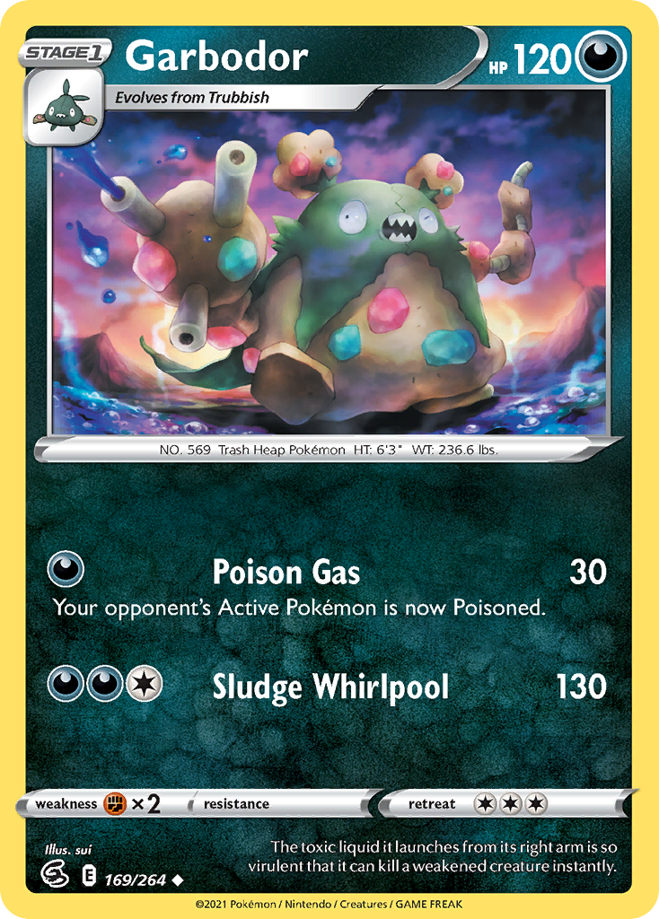 Garbodor - 169/264 - - FUSION STRIKE - Pokemon - Uncommon | AA10-83