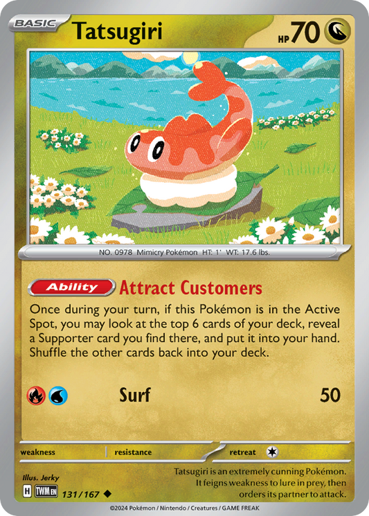 Tatsugiri - 131/167 - - TWILIGHT MASQUERADE - Pokemon - Uncommon | AA76-8