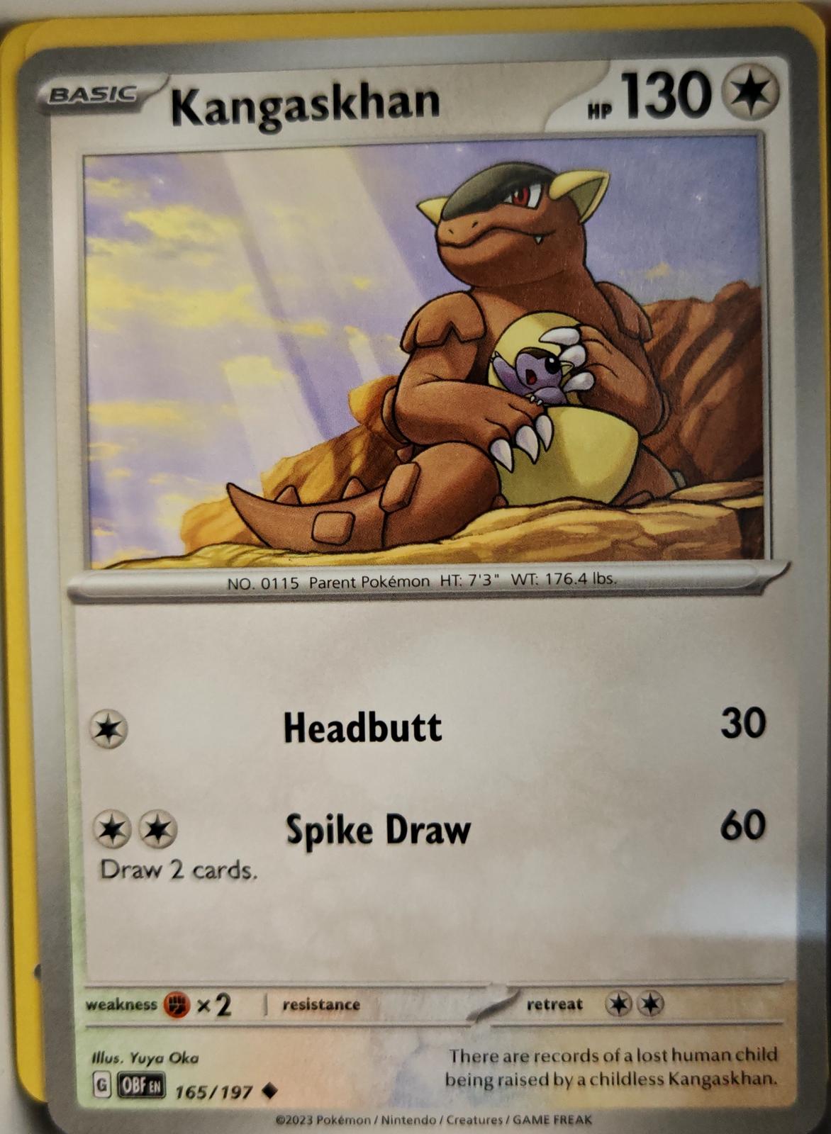 Kangaskhan - 165/197 - - OBSIDIAN FLAMES - Pokemon - Uncommon | AA10-86