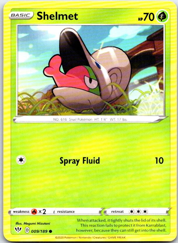 Shelmet - 009/189 - - DARKNESS ABLAZE - Pokemon - Common | AC16-33