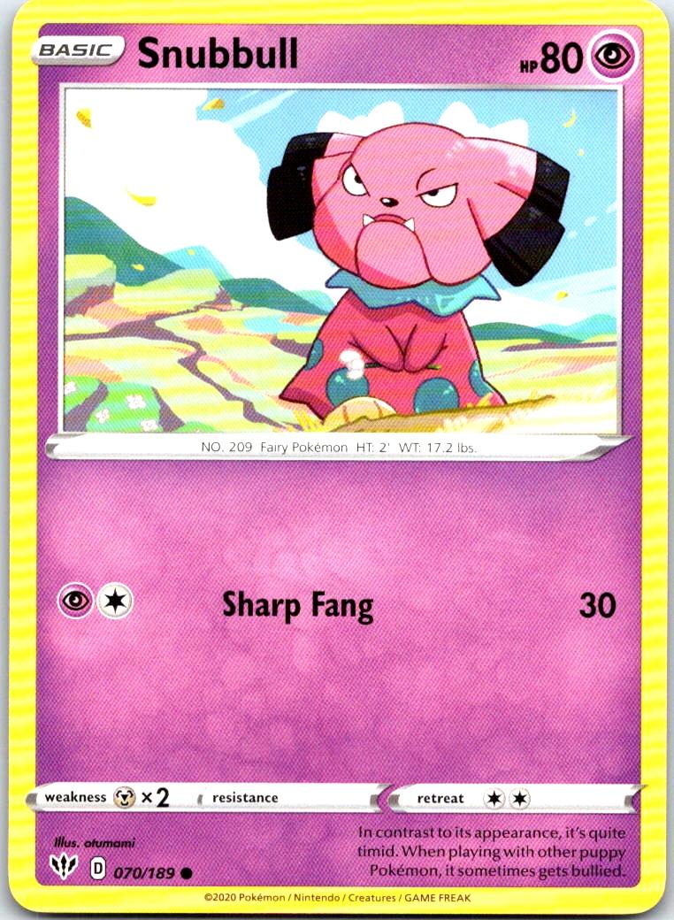 Snubbull - 070/189 - - DARKNESS ABLAZE - Pokemon - Common | AB78-16