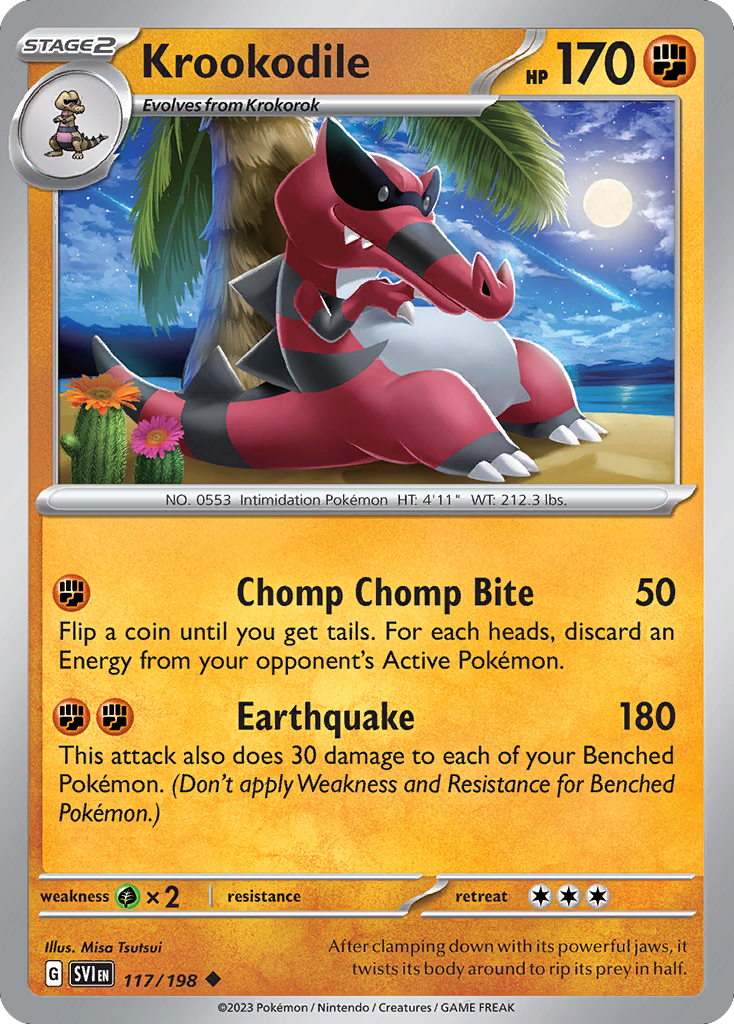 Krookodile - 117/198 - - SCARLET & VIOLET - Pokemon - Uncommon | AA46-20