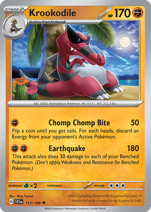 Krookodile - 117/198 - - SCARLET & VIOLET - Pokemon - Uncommon | AA46-20