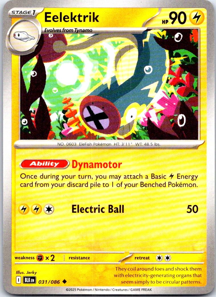 Eelektrik - 031/086 - - BLACK BOLT - Pokemon - Uncommon | AB70-46