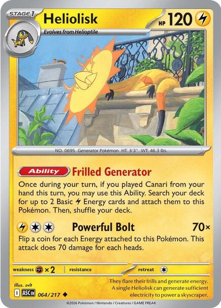 Heliolisk - 064/217 - - ASCENDED HEROES - Pokemon - Uncommon | AA45-61