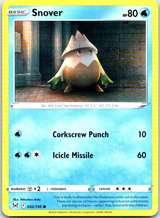 Snover - 042/196 - - LOST ORIGIN - Pokemon - Common | AC02-26