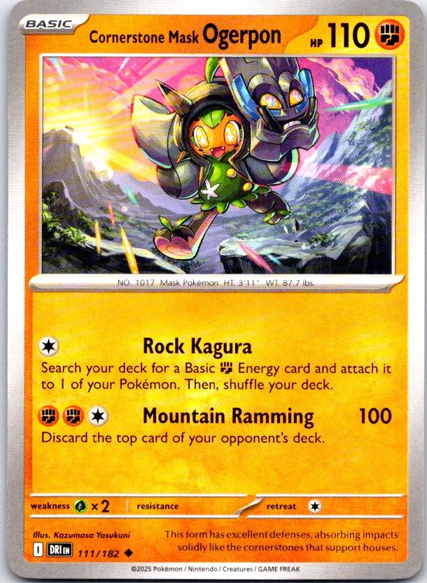 Cornerstone Mask Ogerpon - 111/182 - - DESTINED RIVALS - Pokemon - | AC03-22