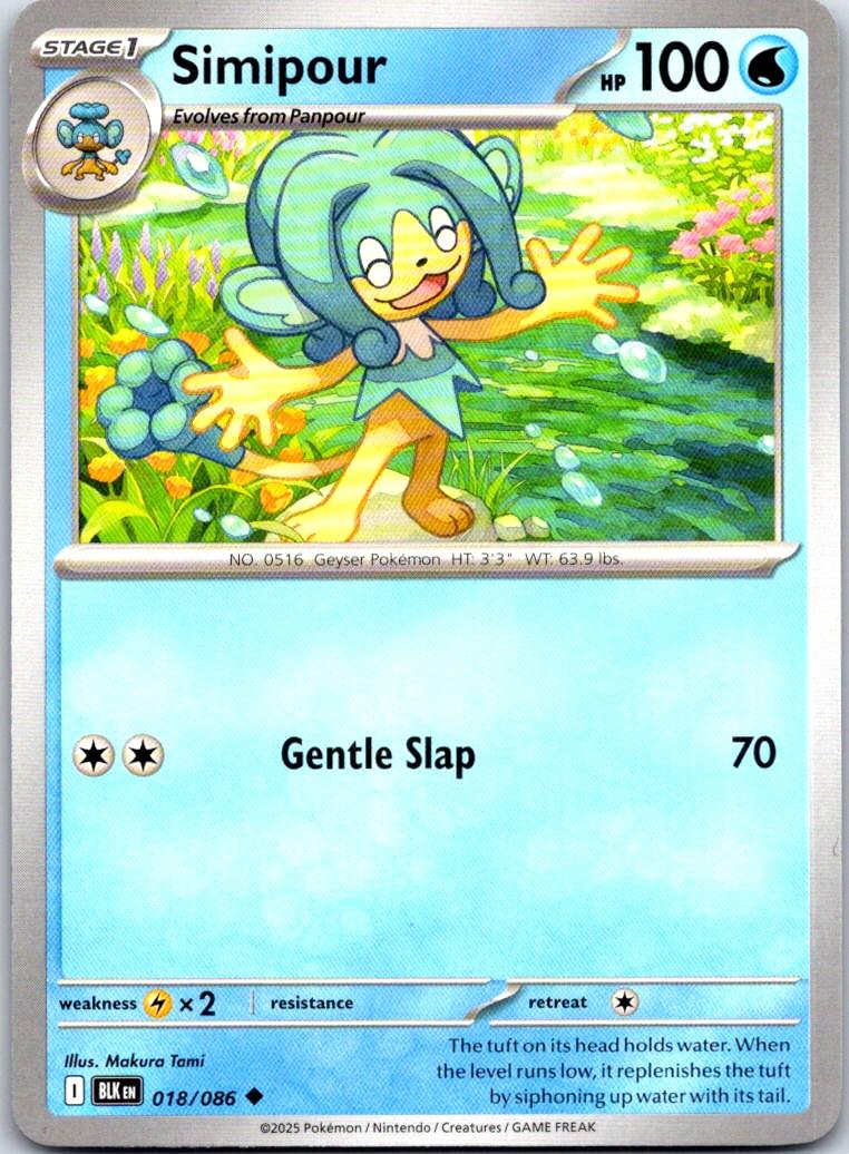 Simipour - 018/086 - - BLACK BOLT - Pokemon - Uncommon | AA106-2