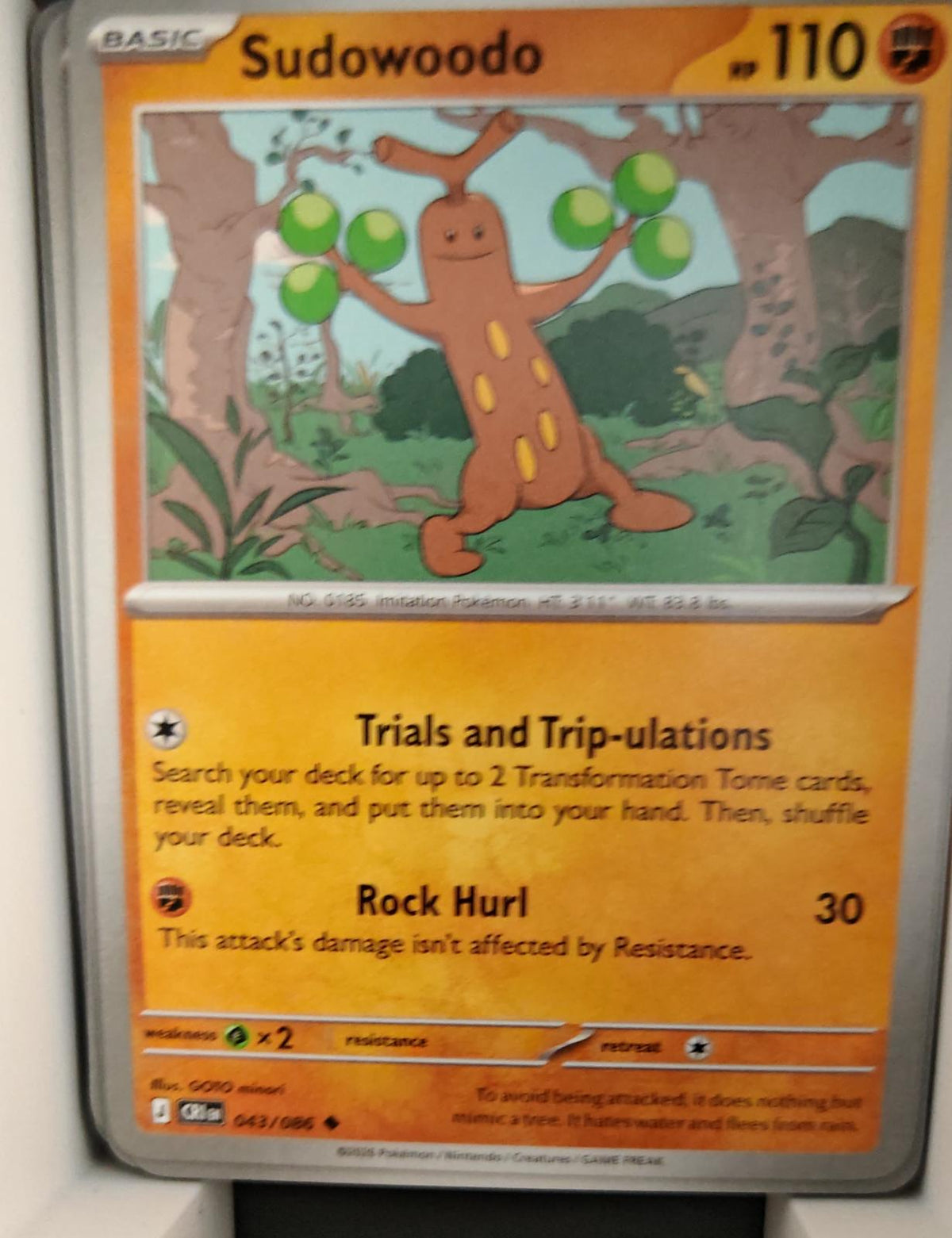 Sudowoodo - 043/086 - - CHAOS RISING - Pokemon - Uncommon | AA36-39