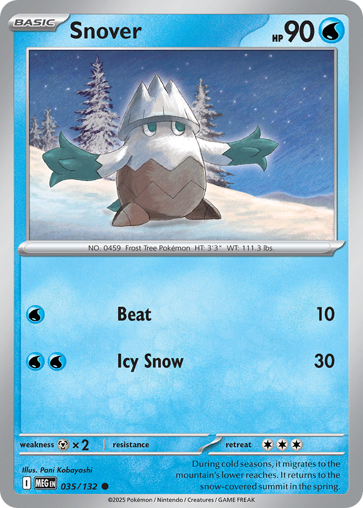 Snover - 035/132 - - MEGA EVOLUTION - Pokemon - Common | AA55-43