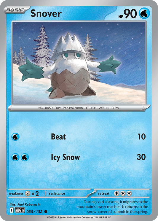 Snover - 035/132 - - MEGA EVOLUTION - Pokemon - Common | AA55-43