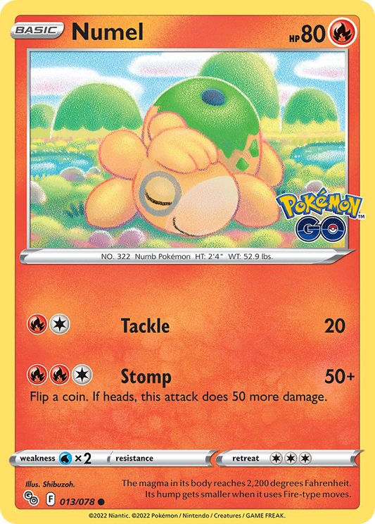 Numel - 013/078 - - POKEMON GO - Pokemon - Common | AA90-11