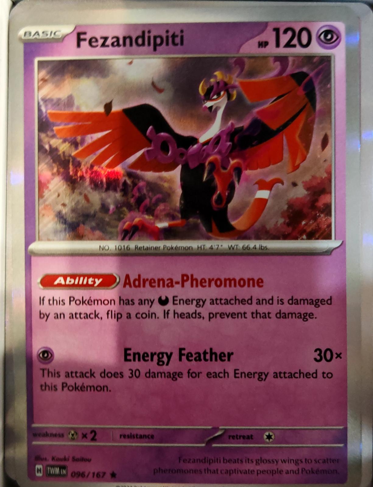 Fezandipiti - 096/167 - Holo - TWILIGHT MASQUERADE - Pokemon - Rare | AA74-17