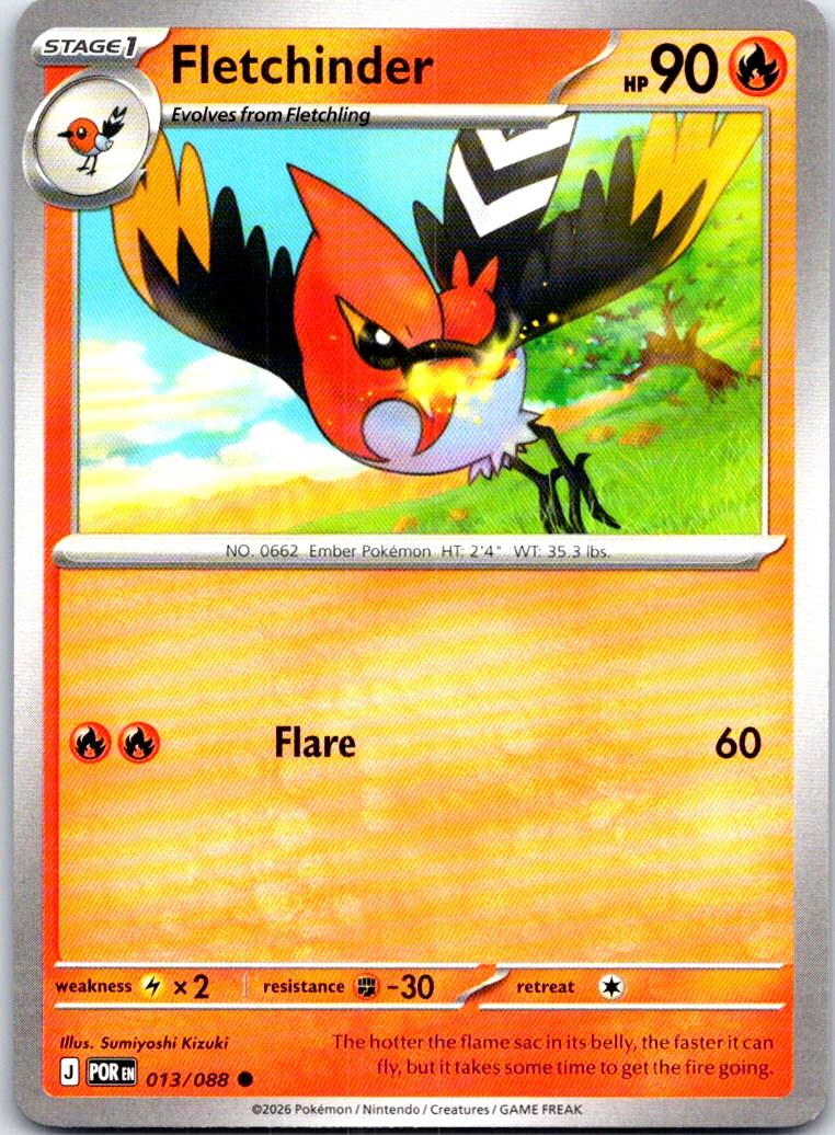 Fletchinder - 013/088 - - PERFECT ORDER - Pokemon - Common | AB66-24