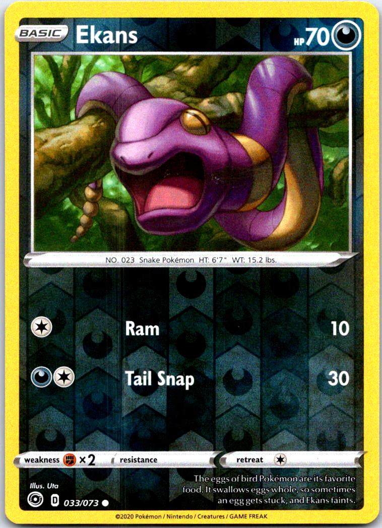 Ekans - 033/073 - Reverse Holo - CHAMPION'S PATH - Pokemon - Common | AB42-16