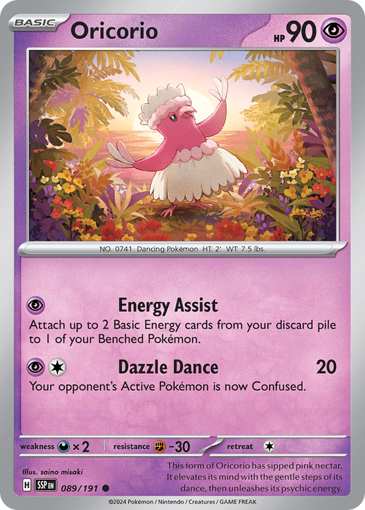 Oricorio - 089/191 - - SURGING SPARKS - Pokemon - Common | AA46-41