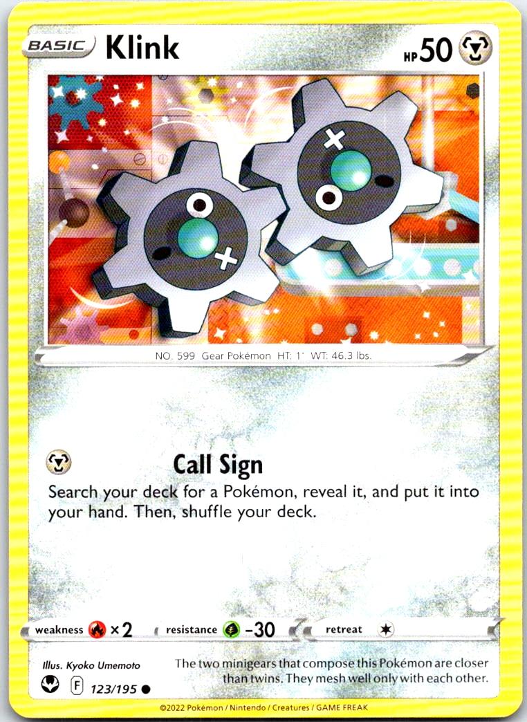 Klink - 123/195 - - SILVER TEMPEST - Pokemon - Common | AB29-8