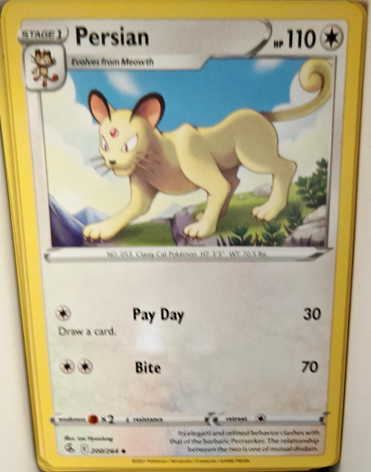 Persian - 200/264 - - FUSION STRIKE - Pokemon - Uncommon | AA21-55