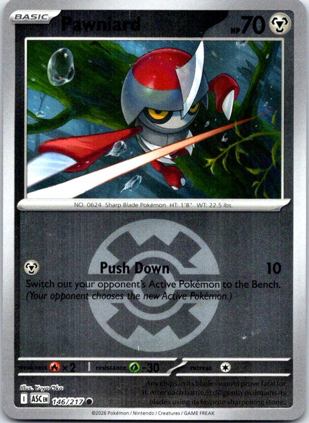 Pawniard (Quick Ball) - 146/217 - Reverse Holo - ASCENDED HEROES - Pokemon - | AC27-5