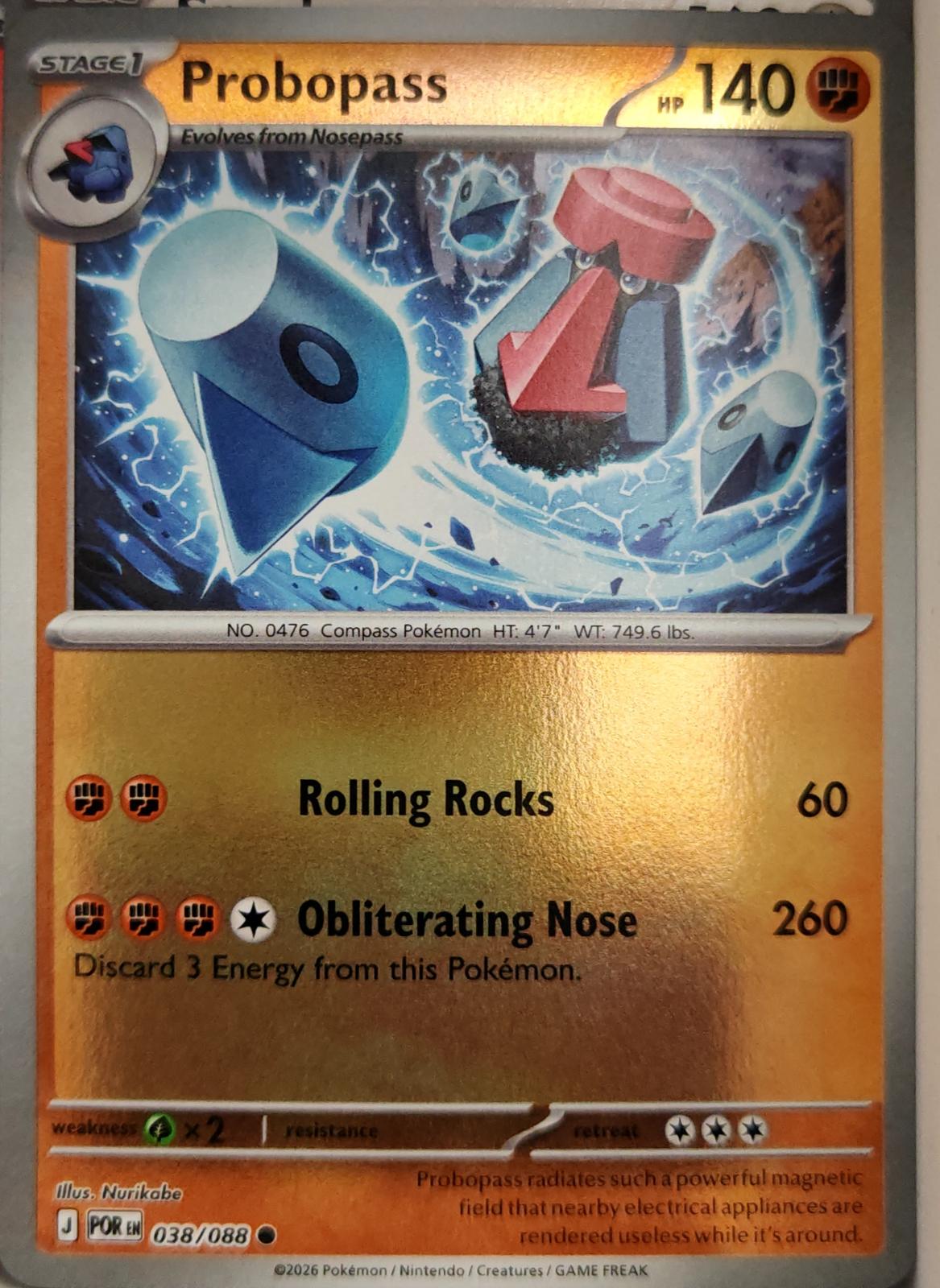 Probopass - 038/088 - Reverse Holo - PERFECT ORDER - Pokemon - Common | AA04-19