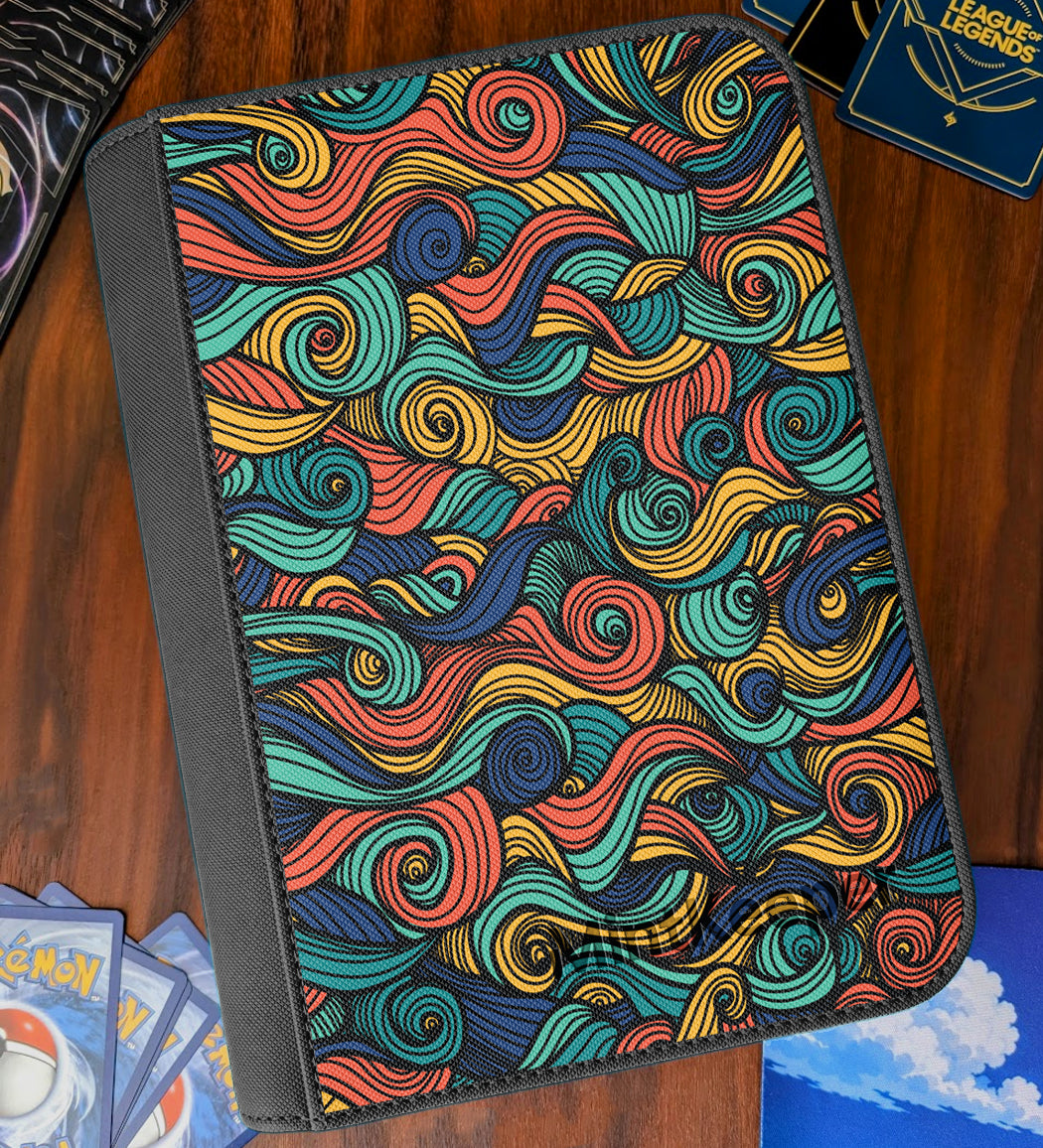 TCG Collectors - Colourful Waves 9 Pocket Premium Zip Trading Card Binder