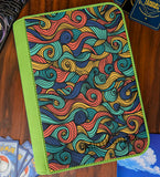 TCG Collectors - Colourful Waves 4 Pocket Premium Zip Trading Card Binder