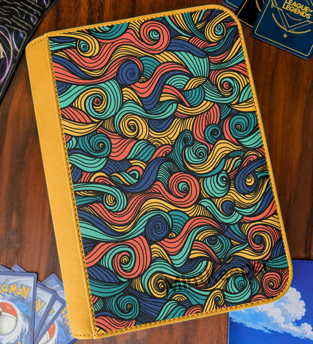 TCG Collectors - Colourful Waves 9 Pocket Premium Zip Trading Card Binder