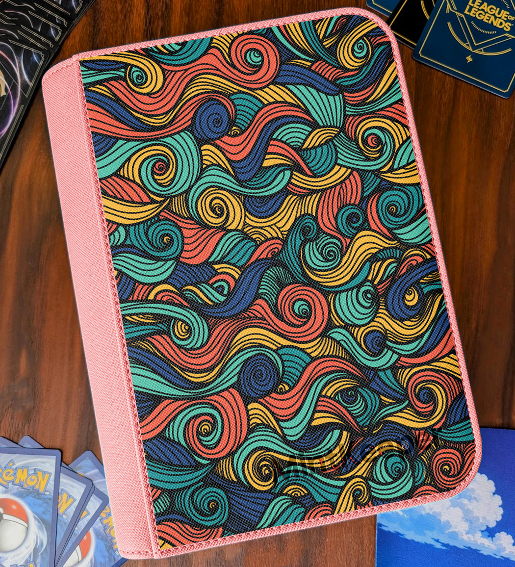 TCG Collectors - Colourful Waves 9 Pocket Premium Zip Trading Card Binder