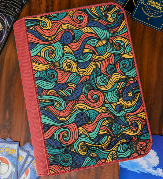 TCG Collectors - Colourful Waves 4 Pocket Premium Zip Trading Card Binder