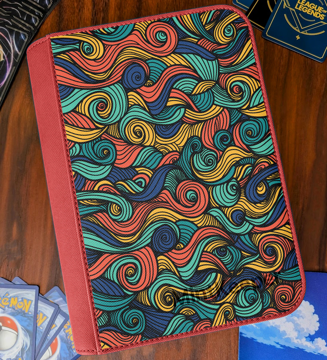 TCG Collectors - Colourful Waves 9 Pocket Premium Zip Trading Card Binder