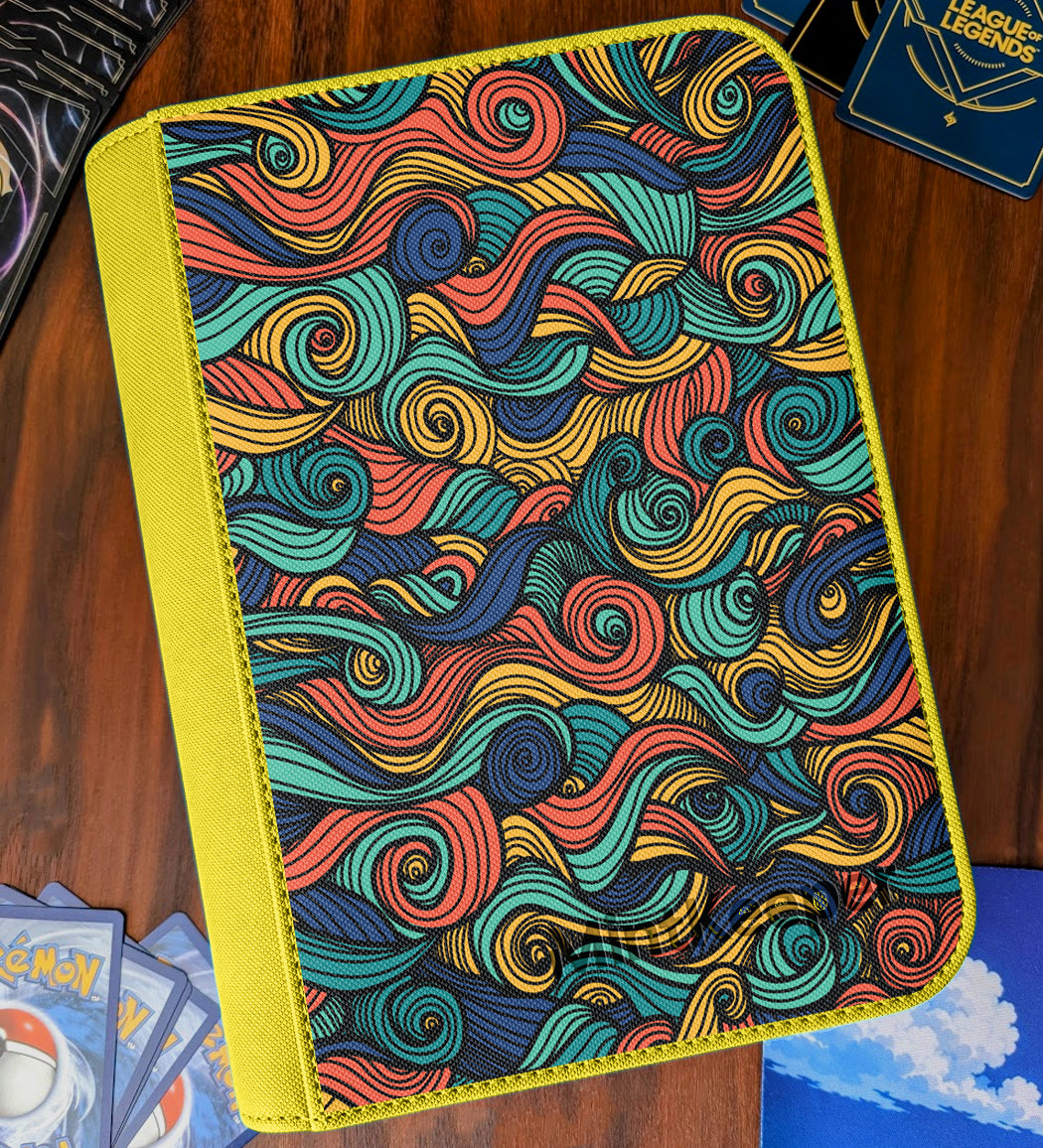 TCG Collectors - Colourful Waves 9 Pocket Premium Zip Trading Card Binder
