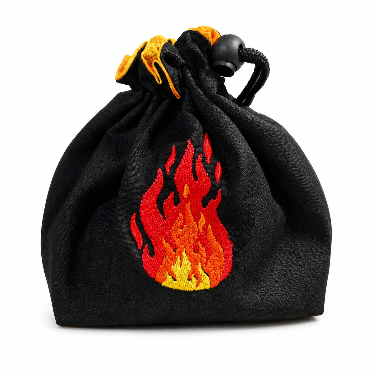 Embroidered Dice Bag- Fire Dice Bag